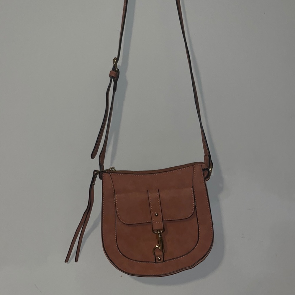 Brown JustFab Crossbody Satchel